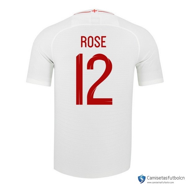 Camiseta Seleccion Inglaterra Primera equipo Rose 2018 Blanco